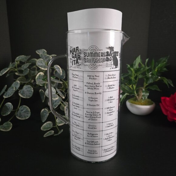 Houdini Good Measure Cocktail Recipe Pitcher Pre-Owned Holiday Drink Measuring - Picture 3 of 4